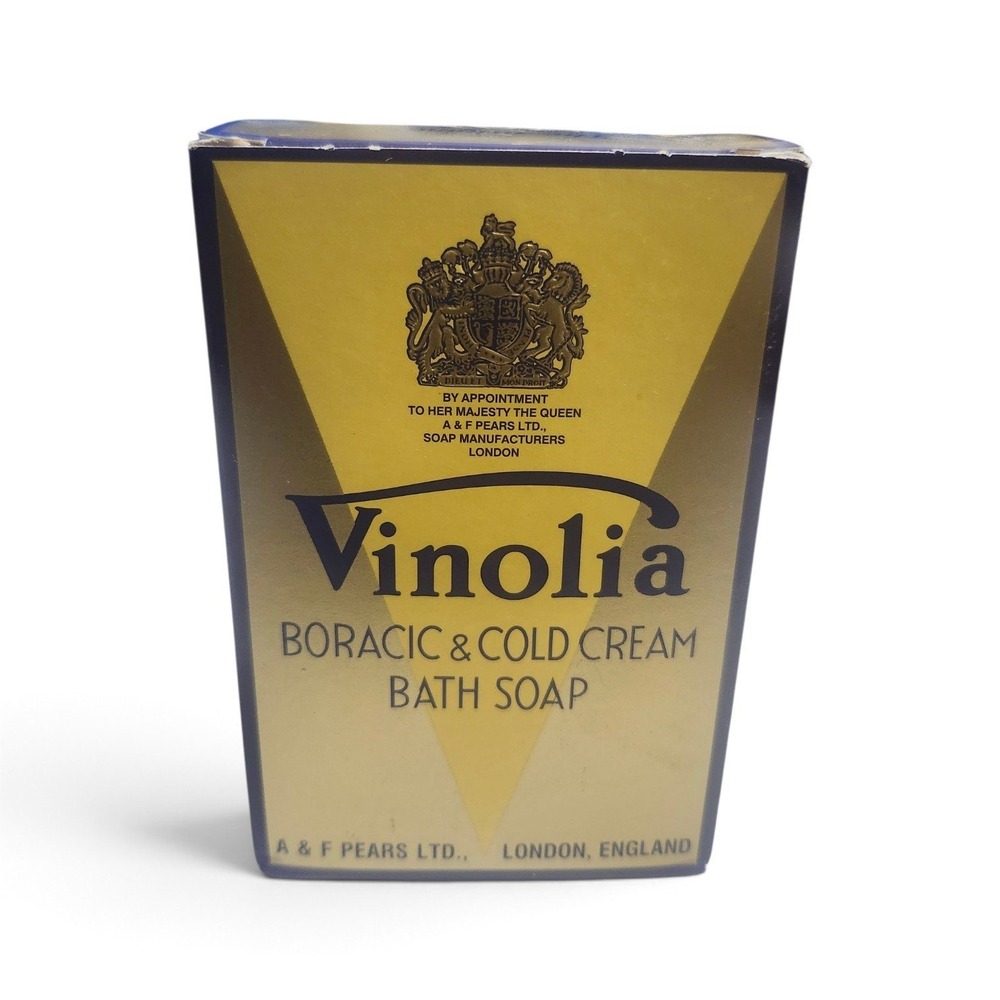 Vintage Vinolia Boracic & Cold Cream Bath Soap A & F Pears London 6 oz Bar Boxed